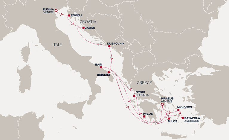 Itinerary map