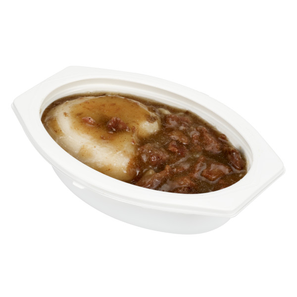 HORMEL(r) COMPLEATS(r) Beef Tips & Mashed Potatoes,  6/9oz. . C1C0 - Front Center Out of Package (Hi Res)