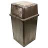 Impact, Vanguard, 45 gal, Resin, Brown, Square, Receptacle