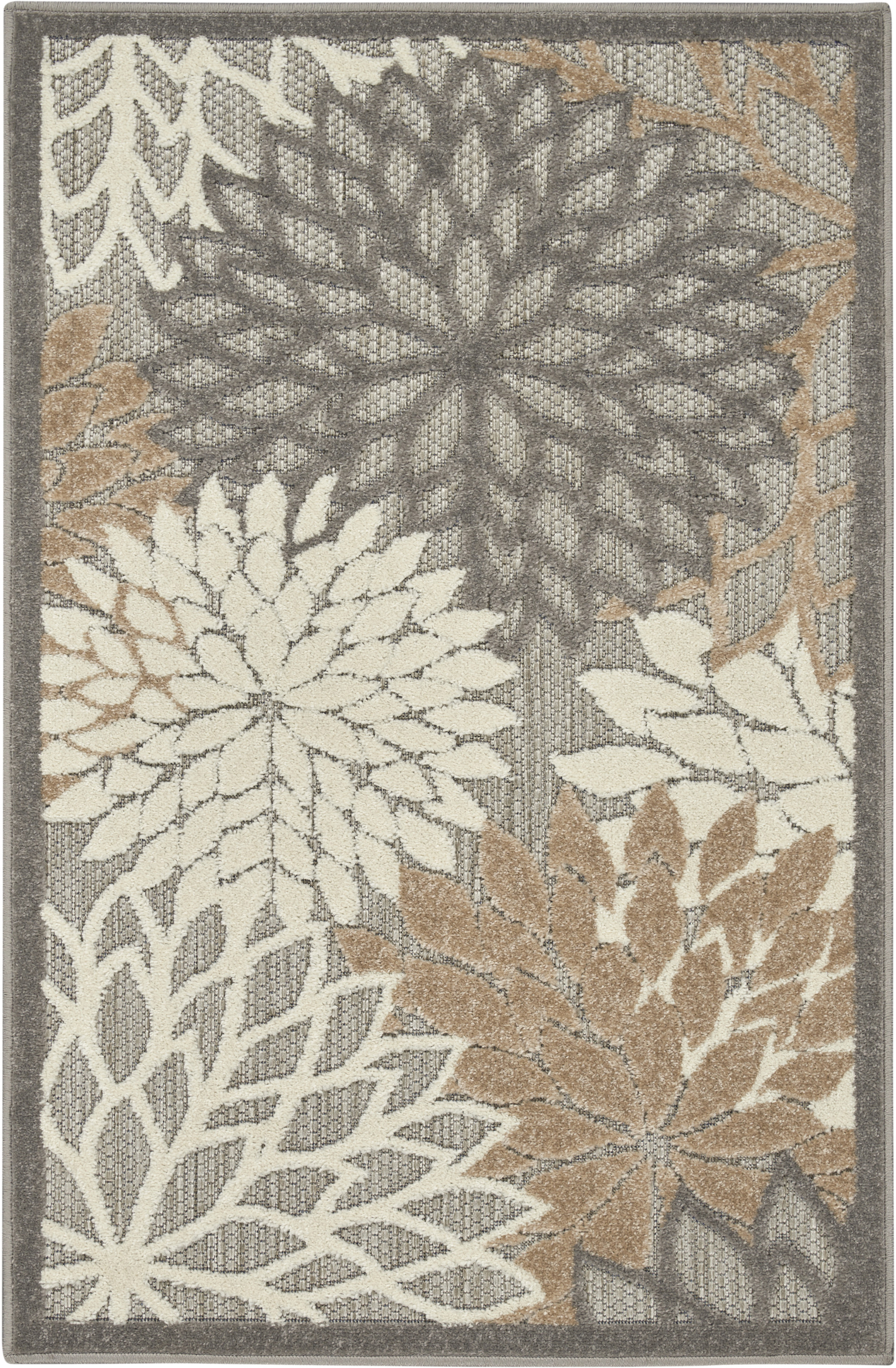 Nourison Aloha 2'8" x 4' Natural Tropical Rug