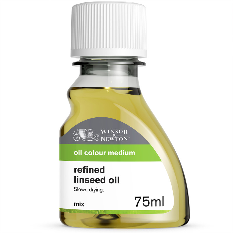 Refined Linseed Oil, Oil Paint Medium, 75 mL Bottle