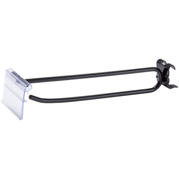 Crossbar Hook 6" Black with Retail Label Holder Candle Rack