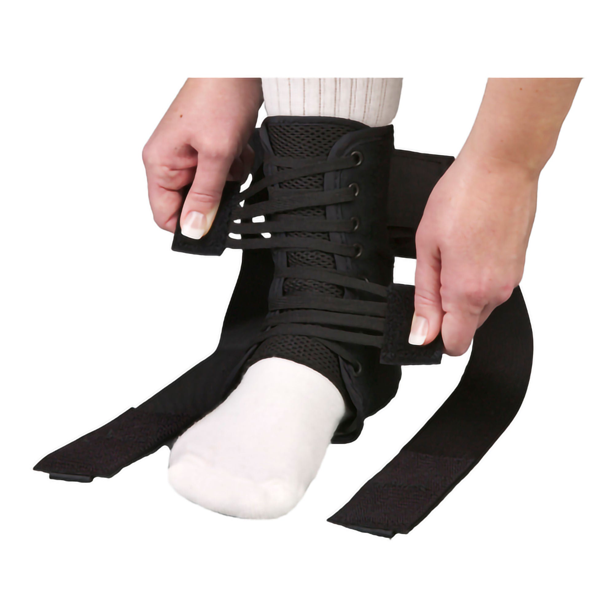 Medical Specialties ANKLE BRACE, ASO SPEED LACER BLK XSM