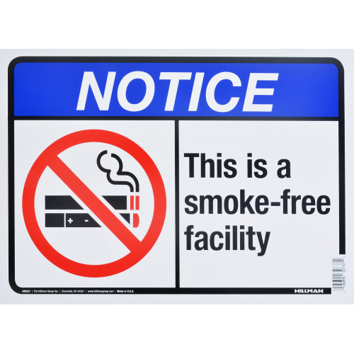 Smoke Free Zone Notice Sign (10
