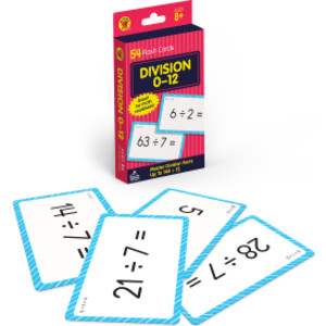 Division 0 to 12 Flash Cards, 54 Cards