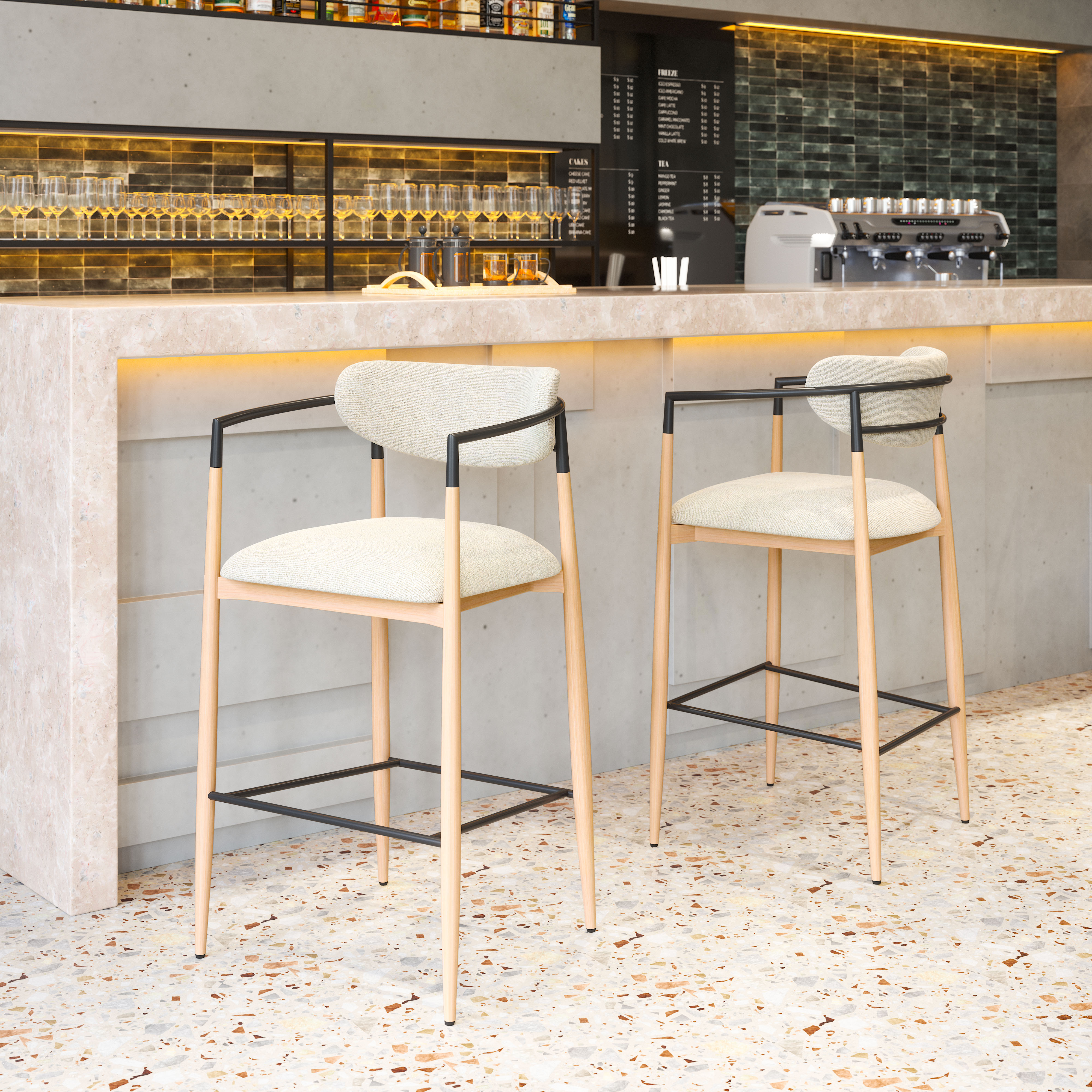 Equinox Barstool Oyster Gray & Natural product image