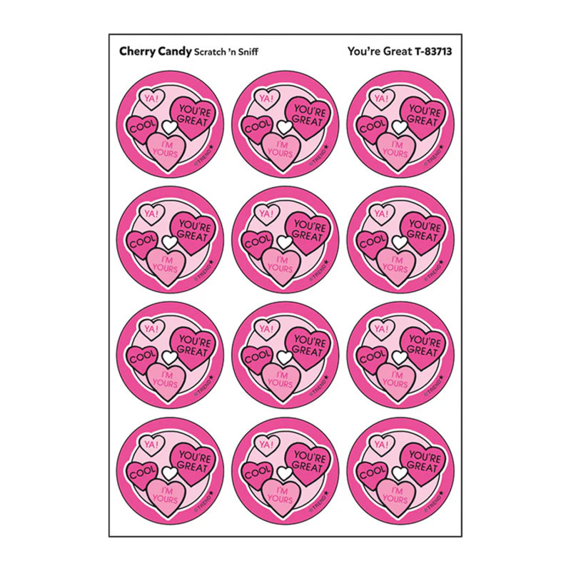 You're Great/ Cherry Candy Scent Stickers, 24 ct.