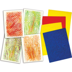 Texture Rubbing Plates, Pack of 4