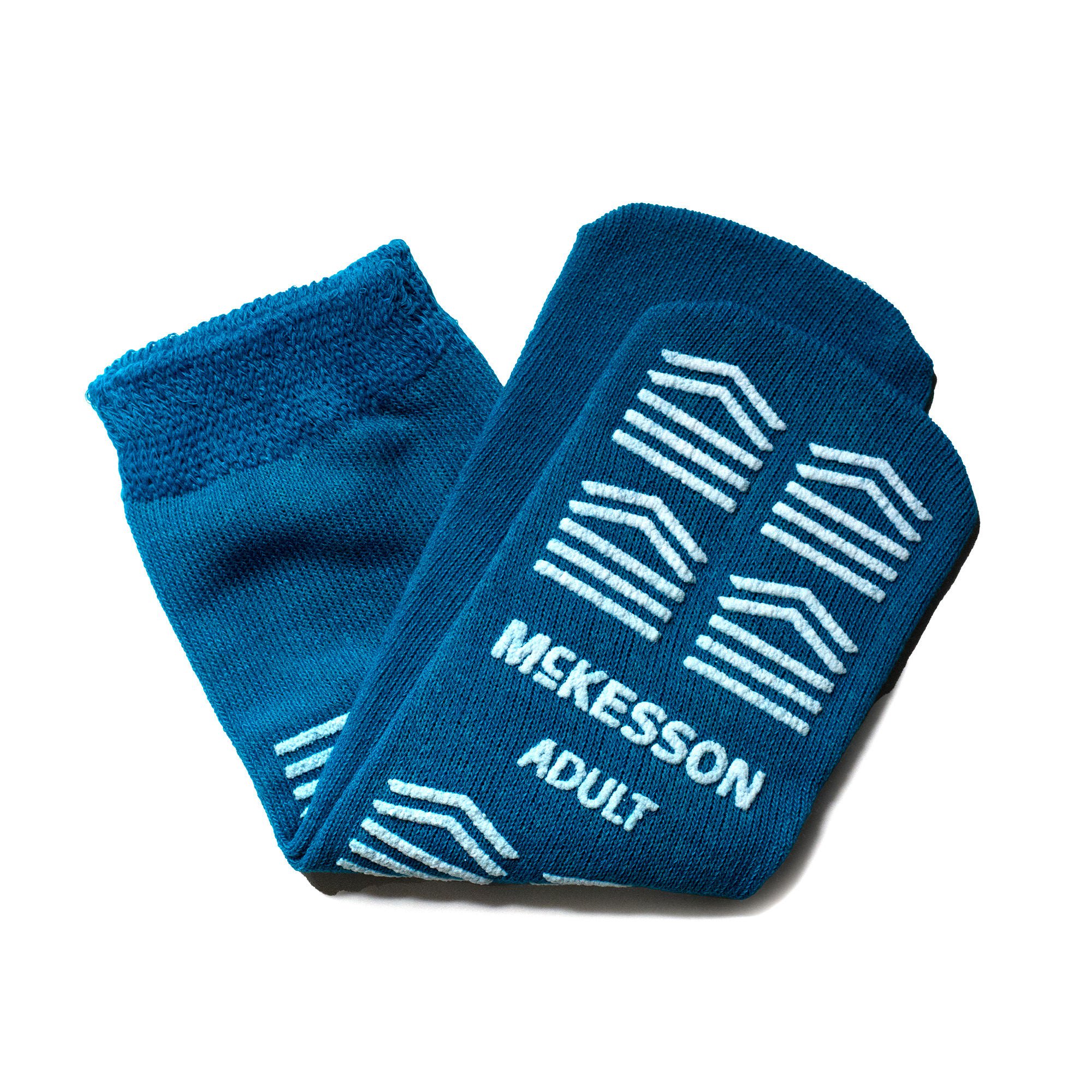 McKesson Slipper Socks, Single Tread, Adult, Teal
