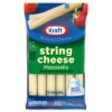Kraft String Cheese Mozzarella Cheese Snacks, 12 ct Sticks
