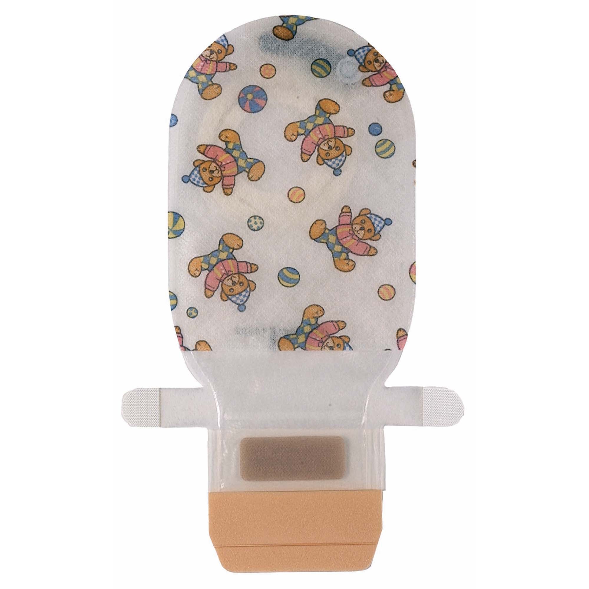 Assura® ColoKids™ Teddy Bear Design Colostomy Pouch, Orange Match