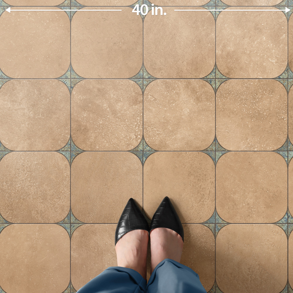 Atlas Star Quartet Cotto Ocean 9-3/4 in. x 9-3/4 in. Porcelain Floor and Wall Tile