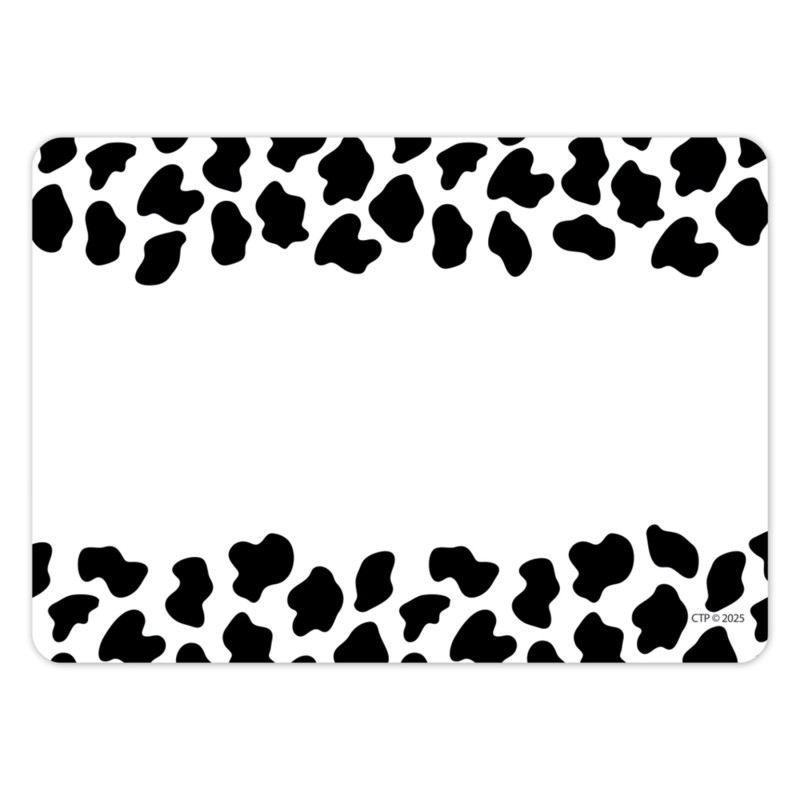 Farm Friends Cow Print Labels, Pack of 36