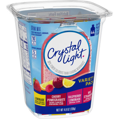 Crystal Light Lemonade, Cherry Pomengrate, Raspberry Lemonade Wild Strawberry Variety 44 ct Packets