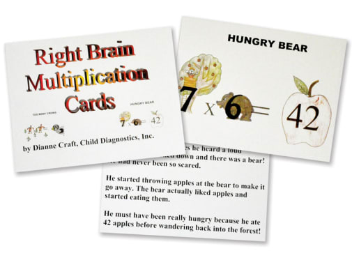 Right Brain Multiplication Cards