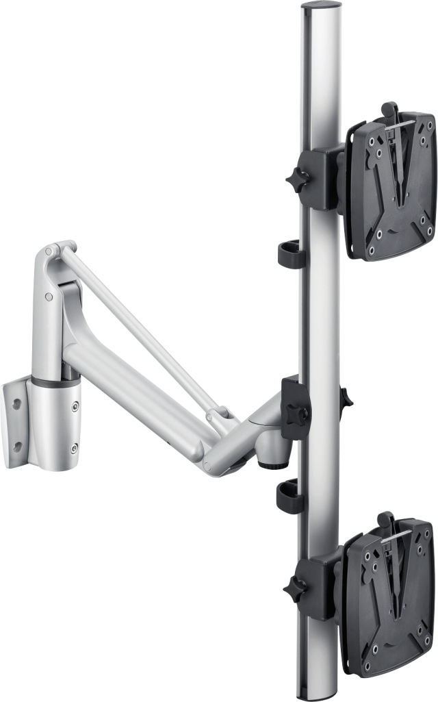 LiftTEC® I Dual TSS displays 2 monitors on a Novus TSS column for comfortable side-by-side viewing