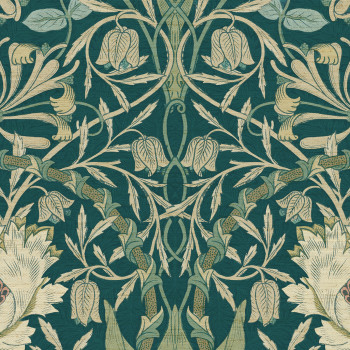 Honeysuckle and Tulip Midnight Garden Roller Blind