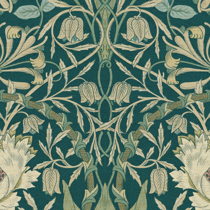 Honeysuckle and Tulip Midnight Garden Roller Blind