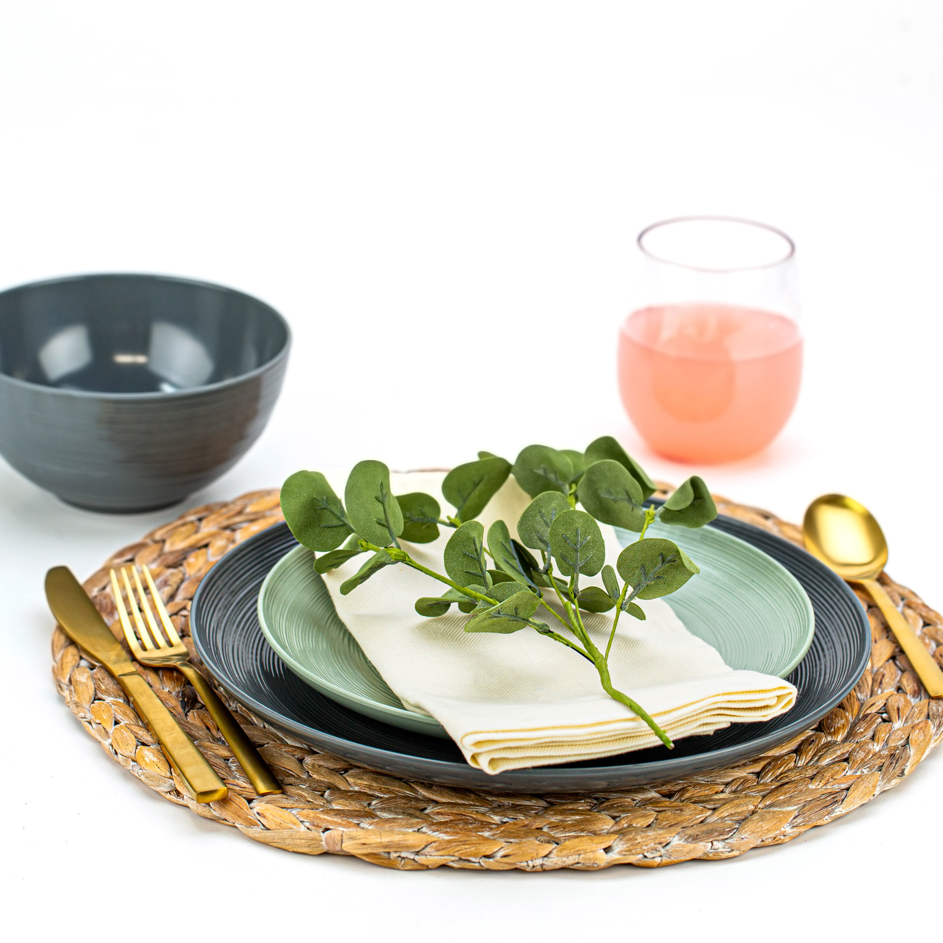 American Conventional Plate & Bowl Sets, Charcoal, 12-piece set slideshow image 7 American Conventional Plate & Bowl Sets, Charcoal, 12-piece set slideshow image 7