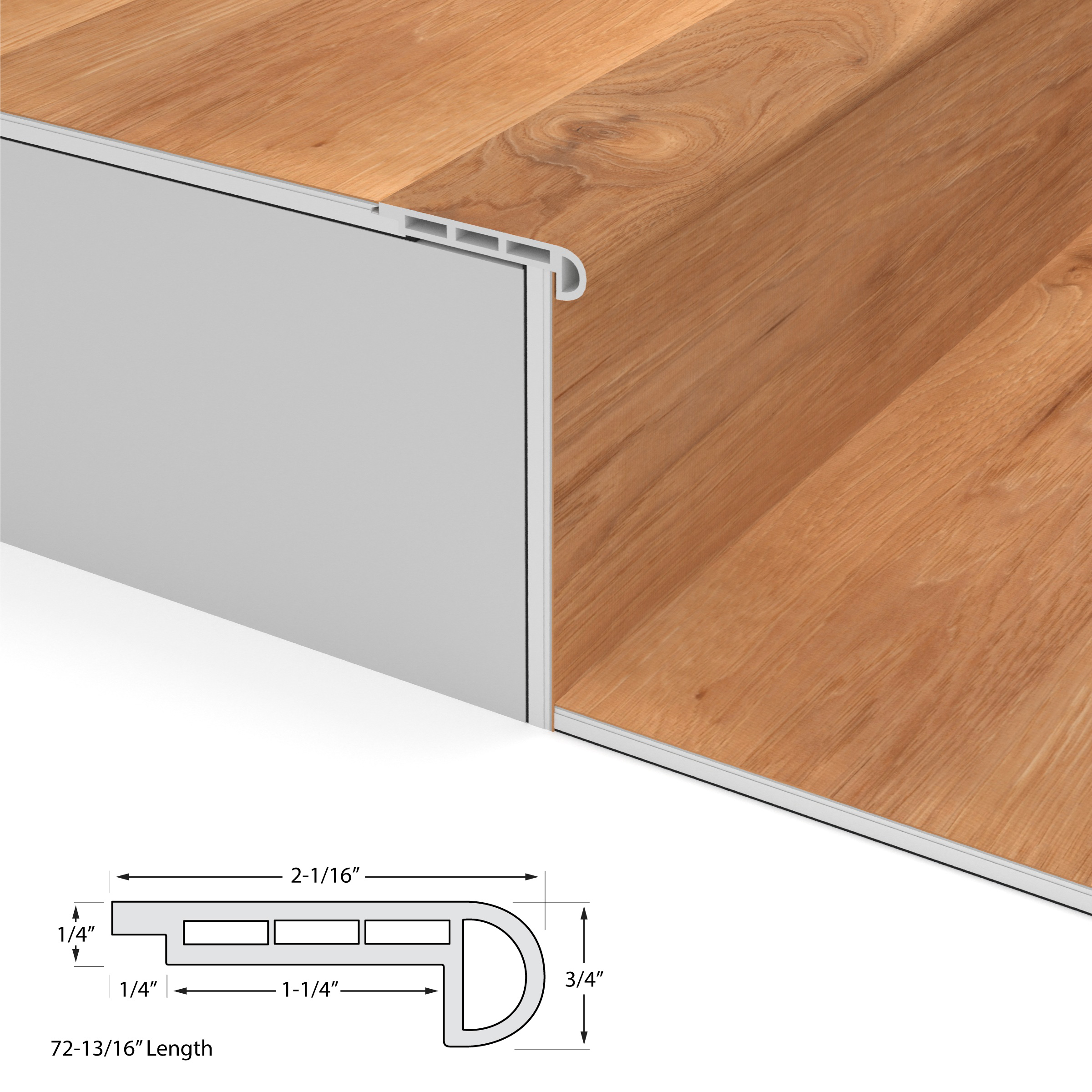 South Seas Cali Vinyl Stair Nosing Flush view 4