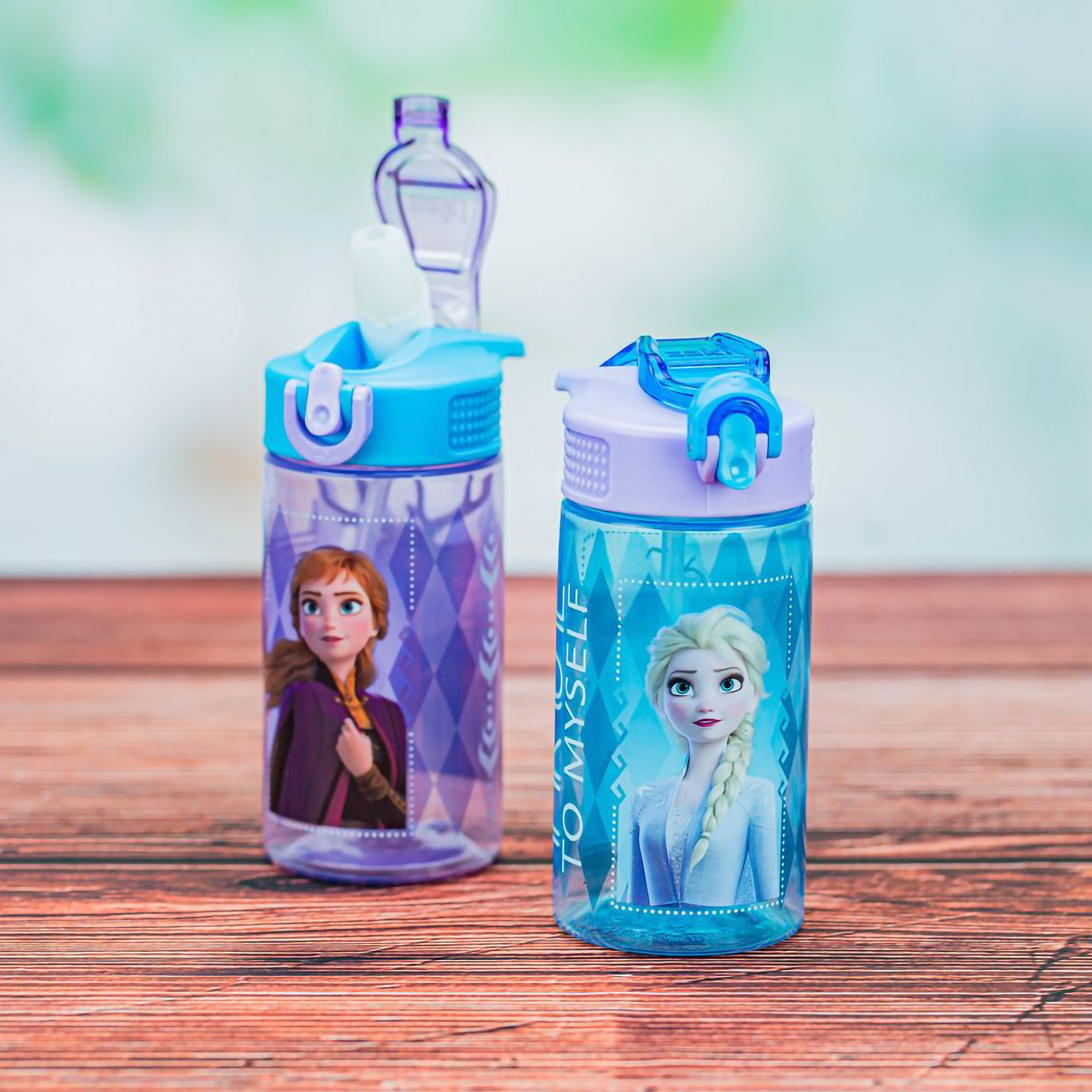 Disney Frozen 2 Movie 16 ounce Water Bottle, Anna and Elsa, 2-piece set slideshow image 7