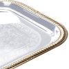 Large Odyssey rectangular serving tray with gold trim