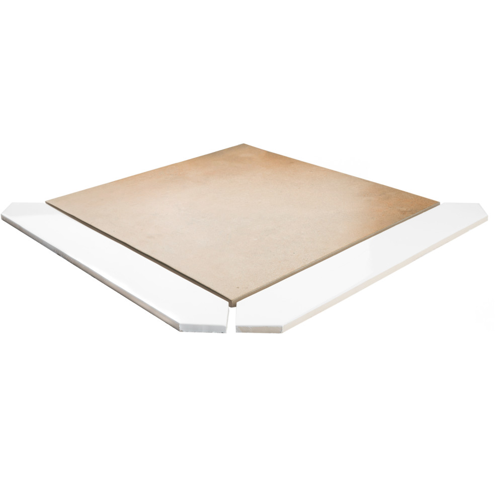 Argile Treillis Ferrara with Bianco Arrow 20-1/2 in. x 20-1/2 in. Porcelain Floor and Wall Tile