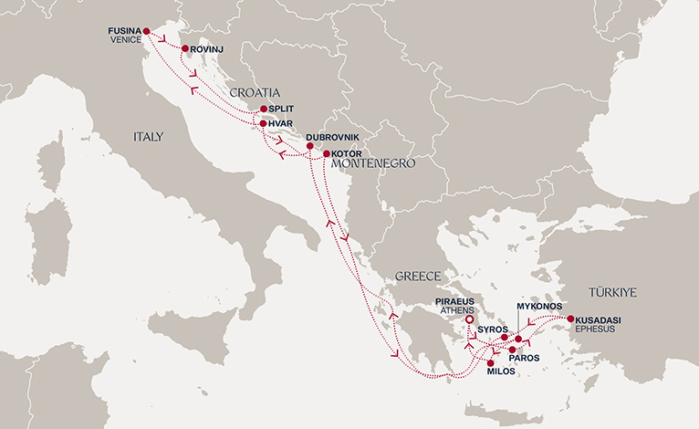 Itinerary map