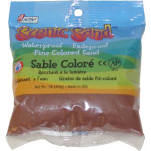 Scenic Sand&trade; Craft Colored Sand, Dark Brown, 1 lb (454 g) Bag