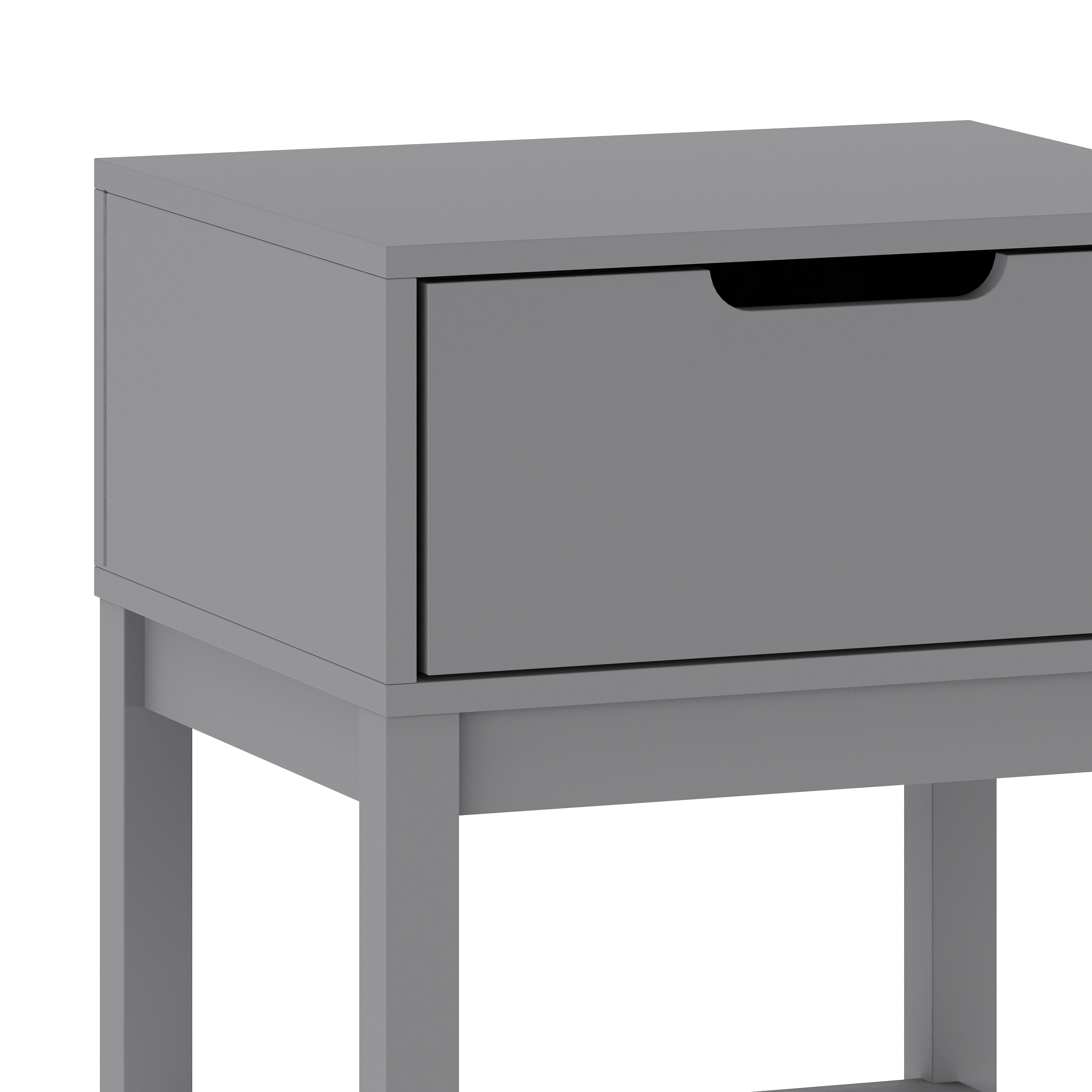 Samuel Kids Single-Drawer Night Stand with Gray Solid Wood Frame, Side Table ... - Picture 9 of 21