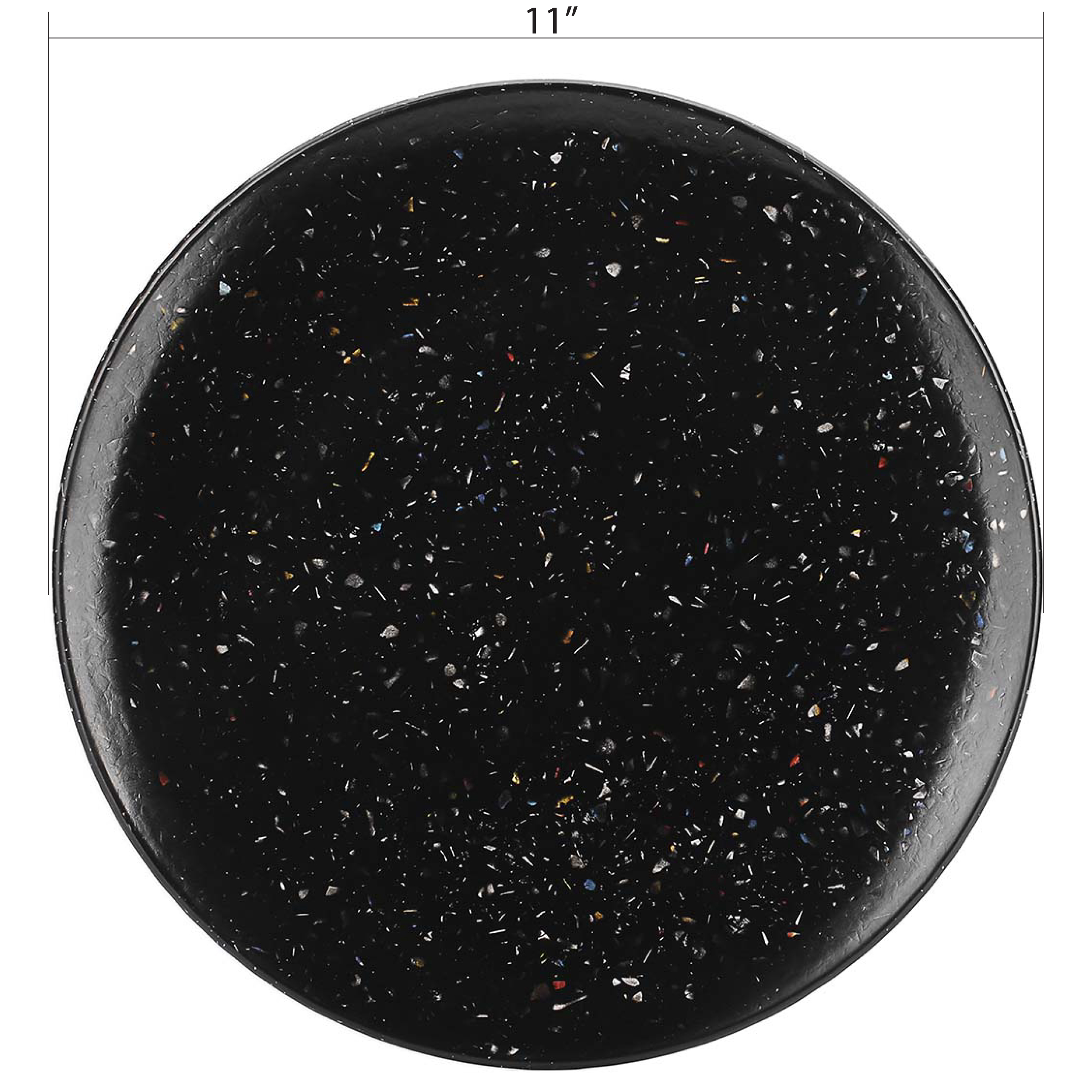 Confetti Salad Plate, Black, 6-piece set