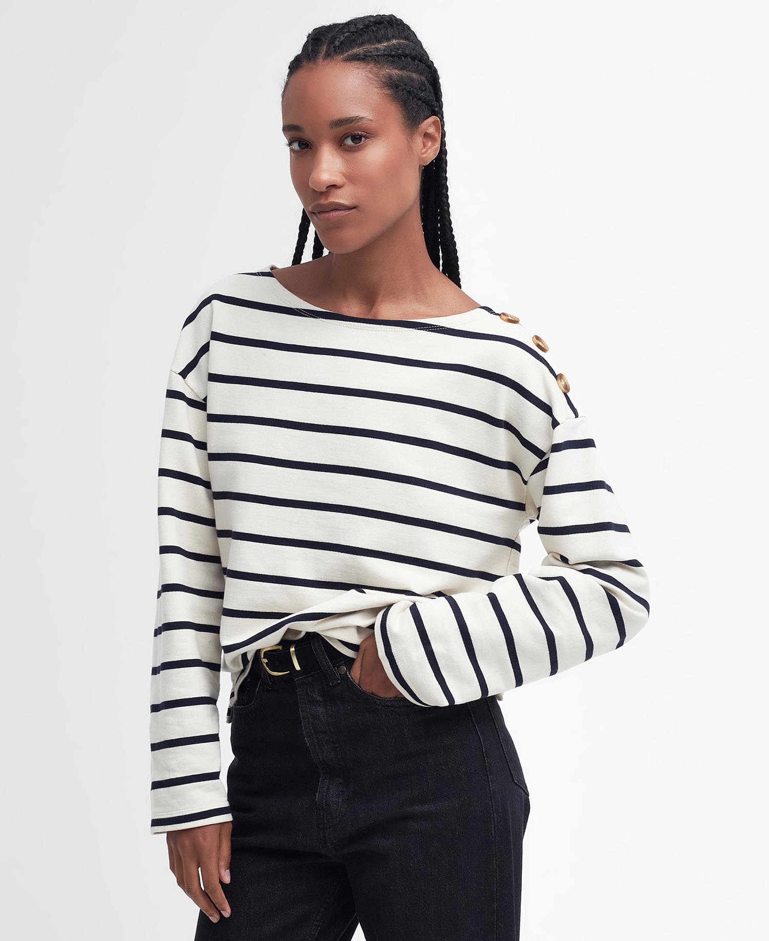 Caroline Striped Sweatshirt image number 0