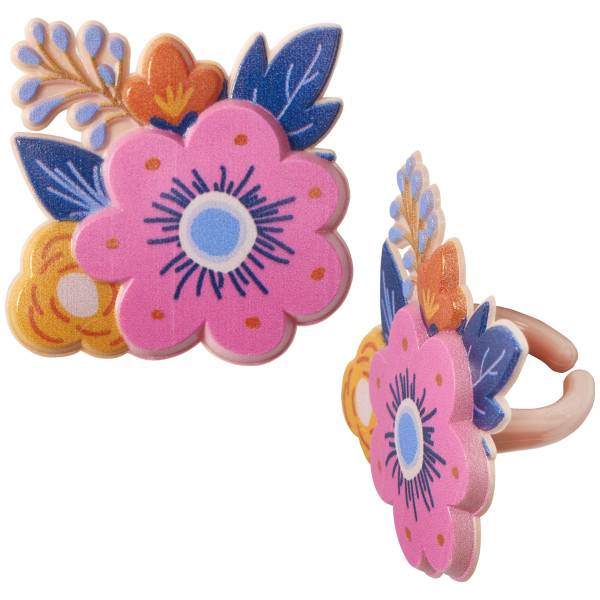 Spring Floral Cupcake Rings