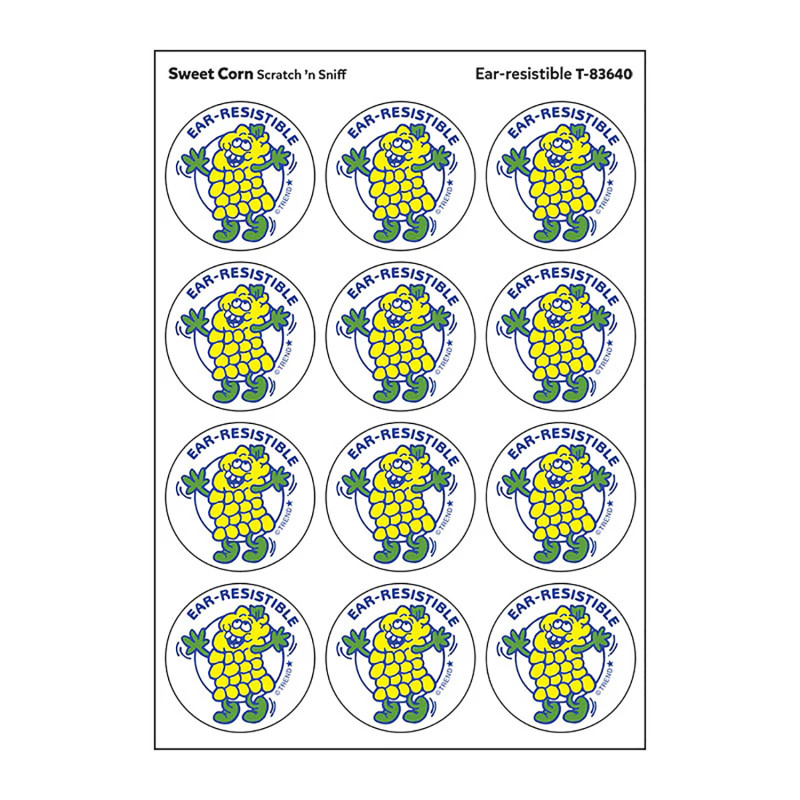 Ear-resistible/Sweet Corn scent Retro Scratch 'n Sniff Stinky Stickers®, 24 ct.