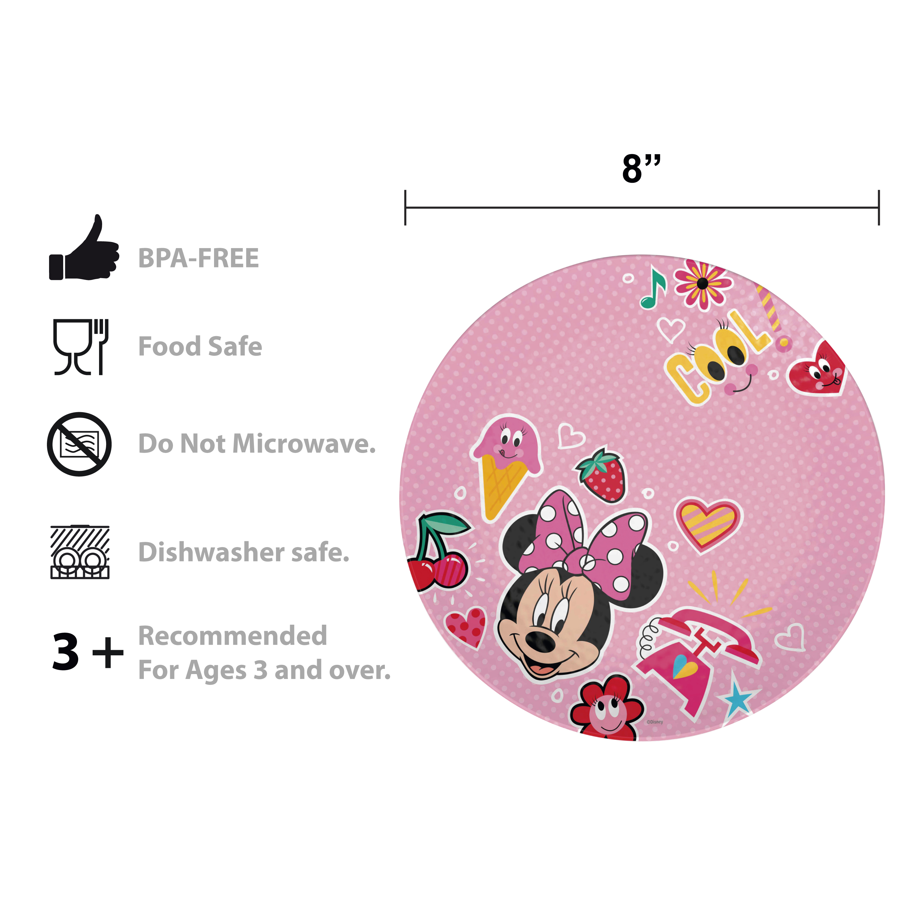 Disney Plate, Bowl and Tumbler Set, Minnie Mouse, 3-piece set slideshow image 11 Disney Plate, Bowl and Tumbler Set, Minnie Mouse, 3-piece set slideshow image 11