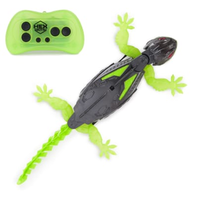 HEX BOTS Wall Crawler Gecko, Rechargeable Remote Control Robot Kids Toys, Climbs up Walls for Prank Toys & Games, RC Robot Toys for Boys & Girls Ages 4 & Up