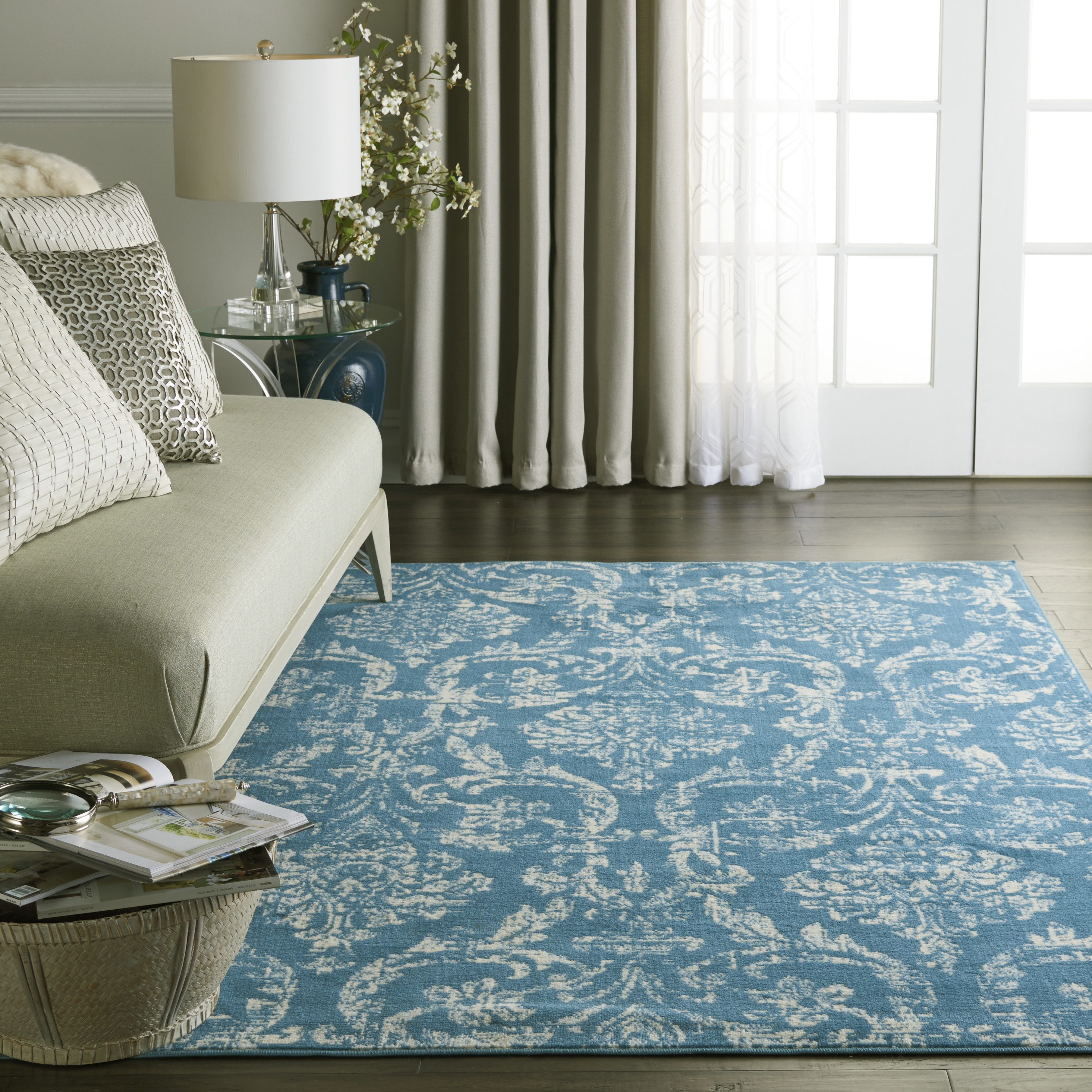 Nourison Jubilant 6' x 9' Blue Vintage Indoor Rug