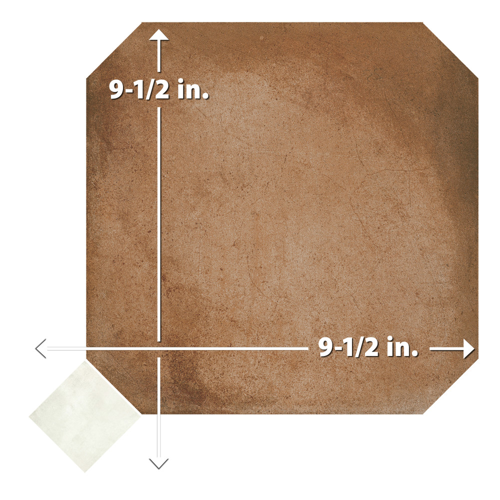 Laverton Octagon Natural with Taco Nieve 7-7/8 in. x 7-7/8 in. Porcelain Floor and Wall Tile