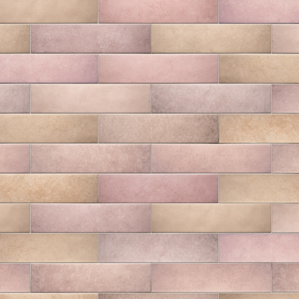 Heritage Rose 2-3/8 in. x 9-5/8 in. Porcelain Floor and Wall Tile