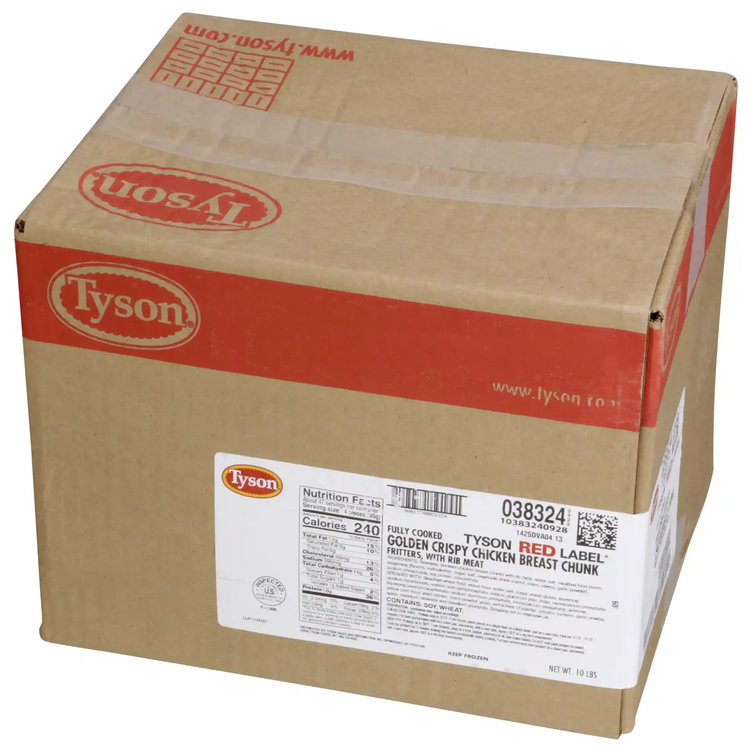 Tyson Red Label® Fully Cooked Golden Crispy Chicken Breast Chunk Fritters_image_5