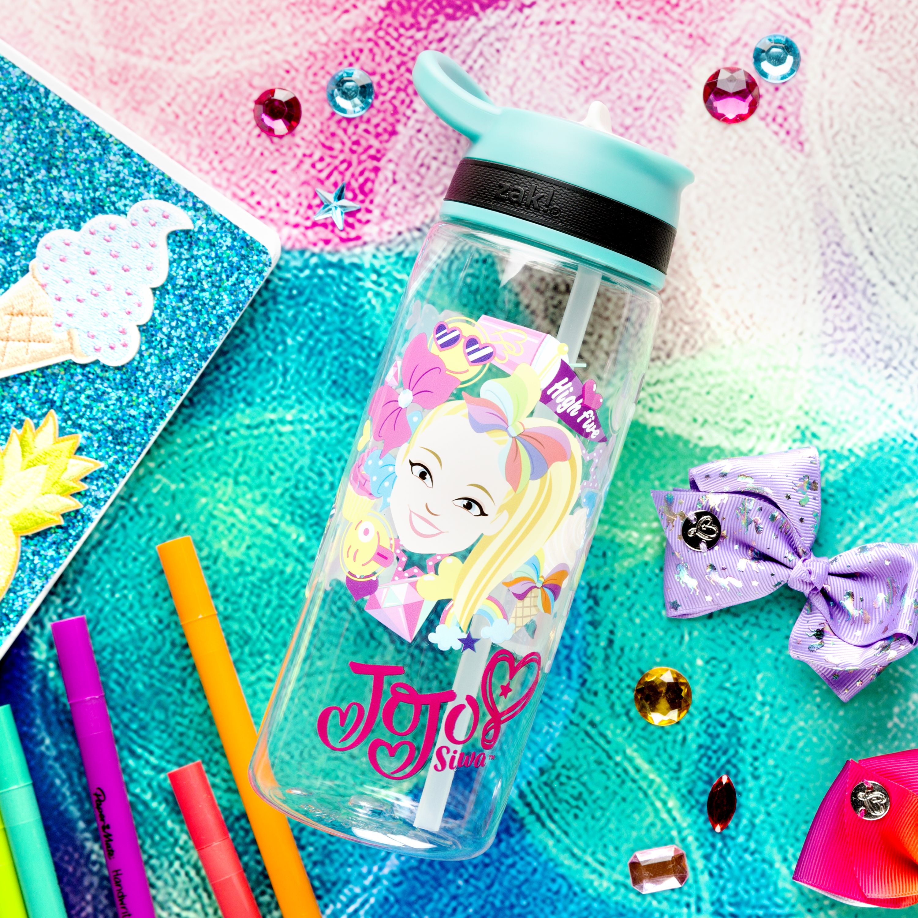 JoJo Siwa 25 ounce Water Bottle, JoJo & BowBow slideshow image 2 JoJo Siwa 25 ounce Water Bottle, JoJo & BowBow slideshow image 2