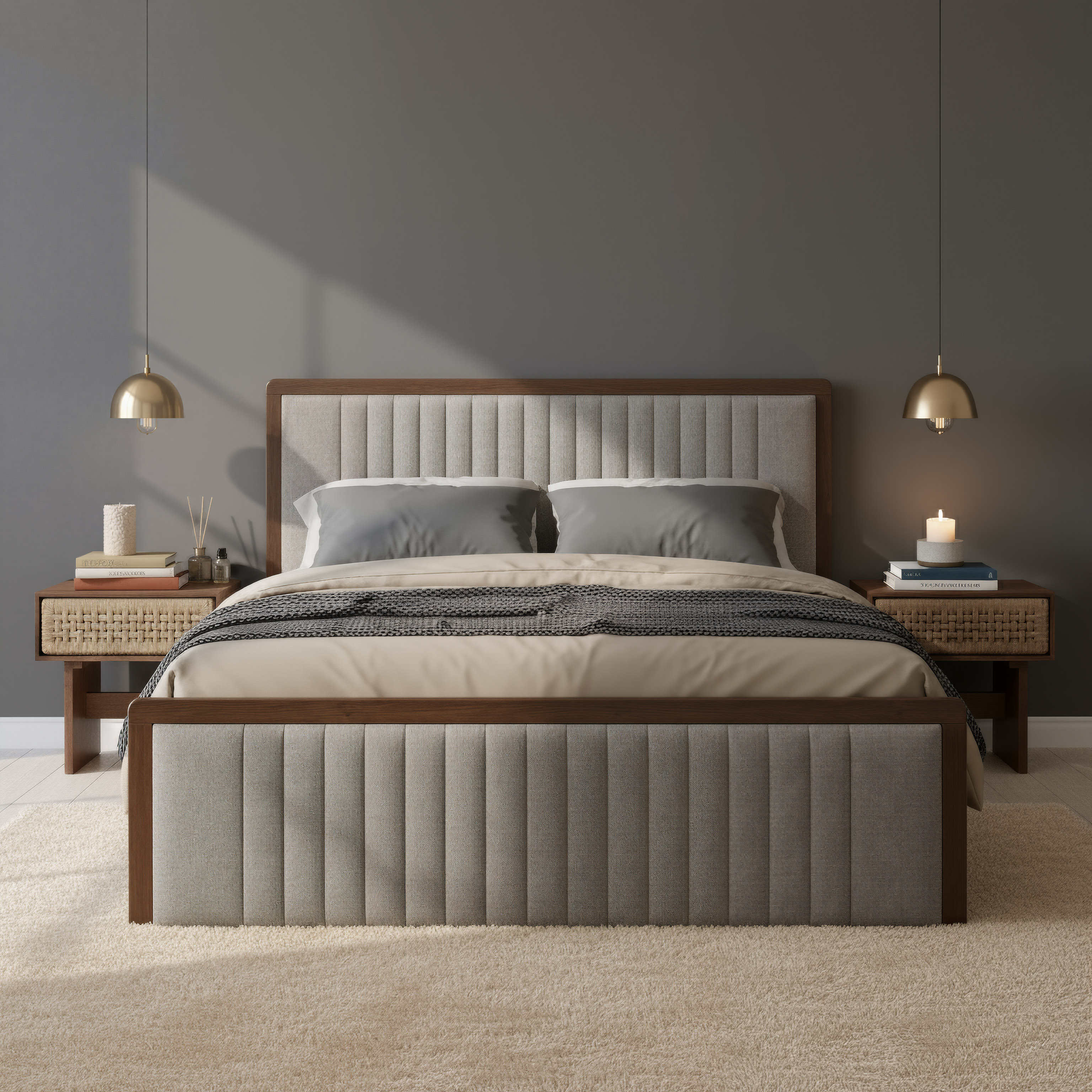 Amaria Nightstand Natural & Walnut product image