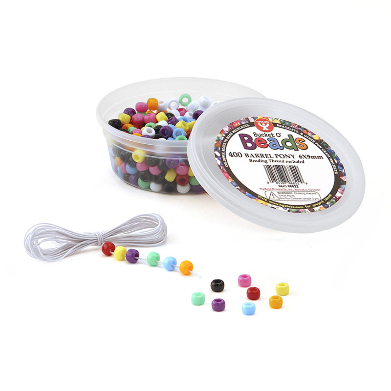 Bucket O’ Beads, Barrel Pony, 6 x 9 mm, Pack of 400