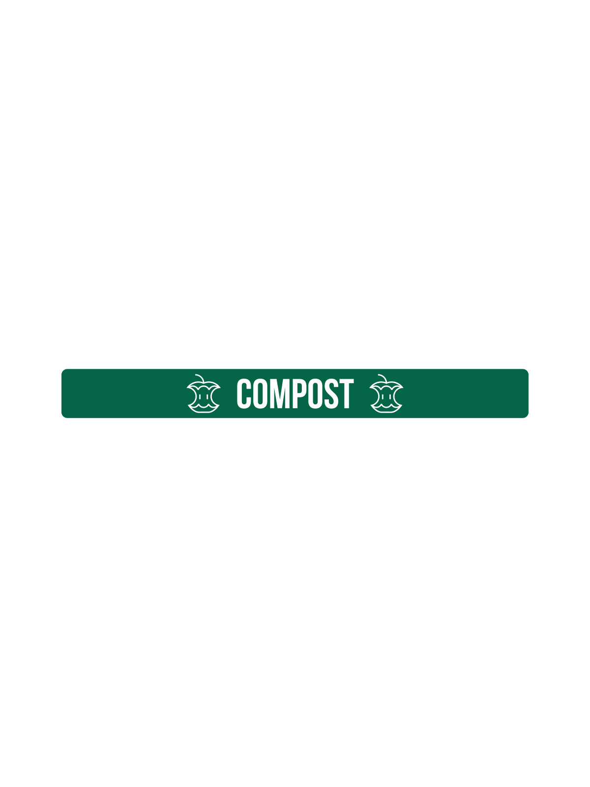 Busch Systems Fusion Series waste and recycling container lid label for compost