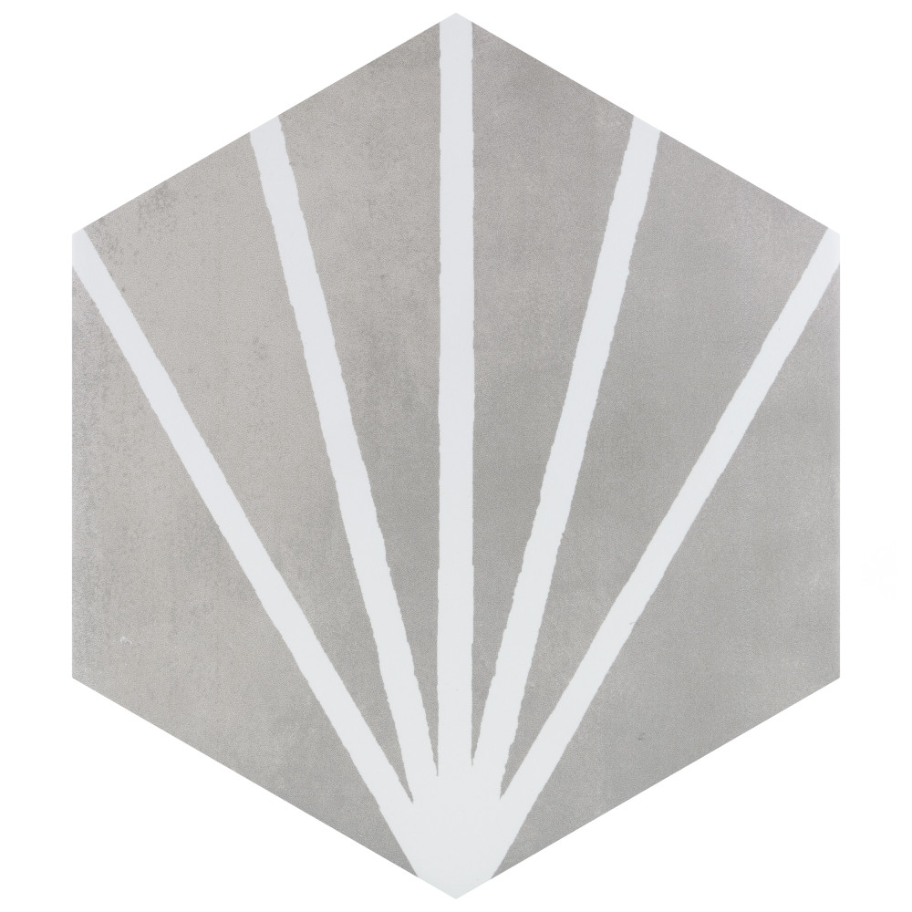 Horizon Dusk Hex Gris 7-3/4 in. x 9 in. Porcelain Floor and Wall Tile