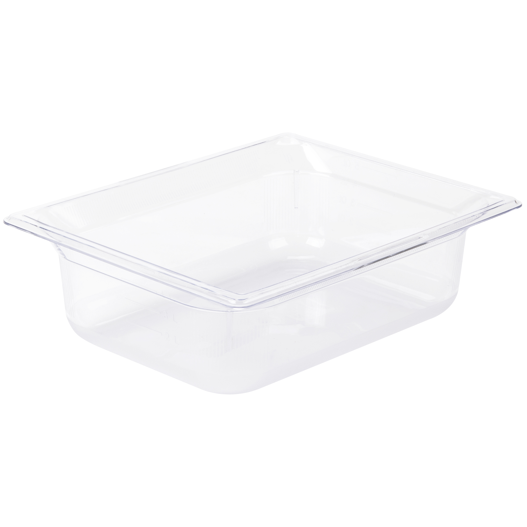 Half-size 4-inch-deep Super Pan® clear low-temperature plastic pan