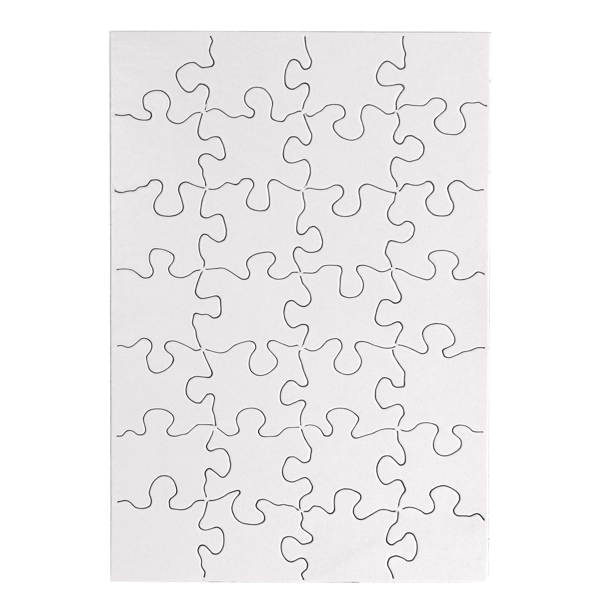 Hygloss Compoz-A-Puzzle, 5 1/2" x 8" Rectangle, 28-Piece, Pack of 24