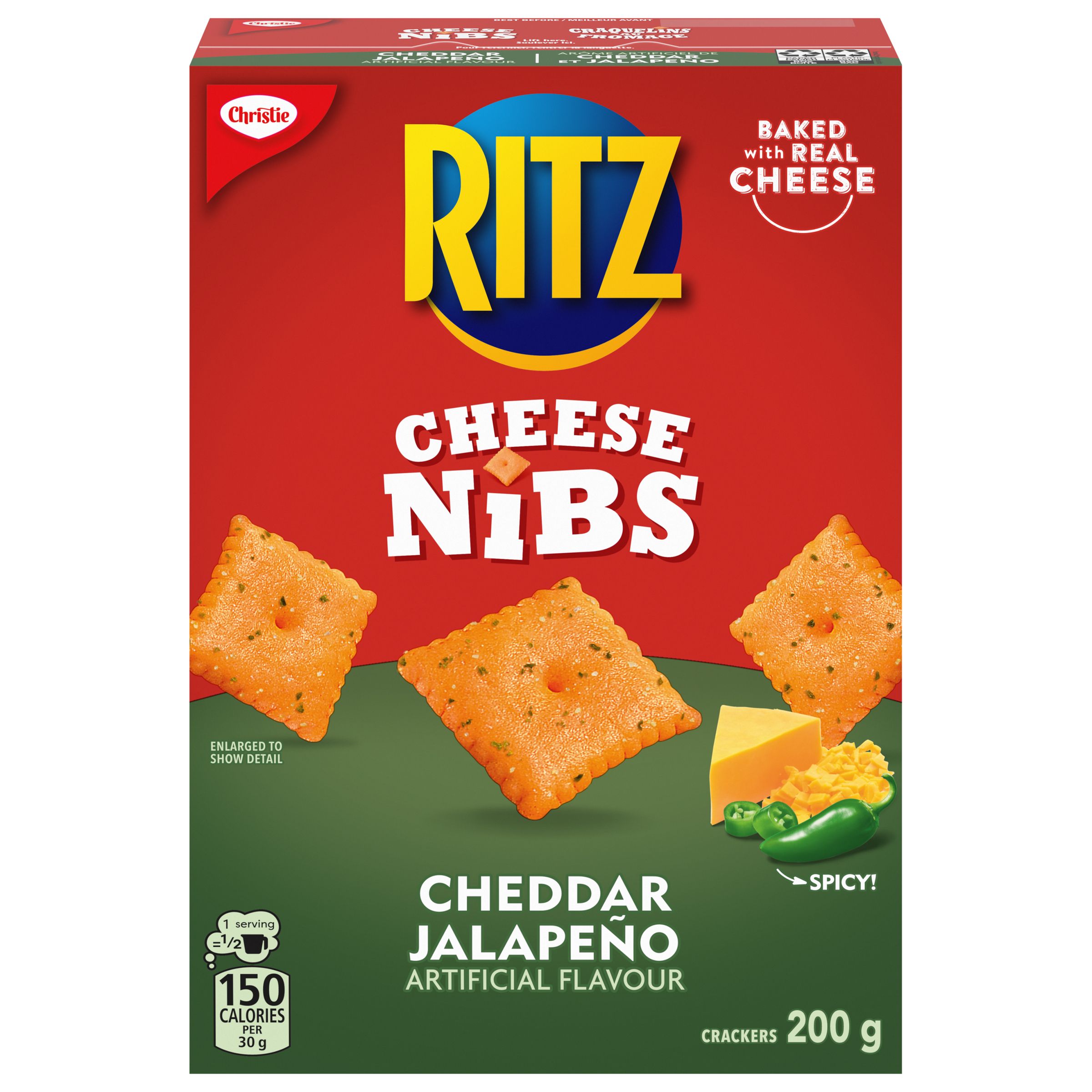 CHRISTIE RITZ CHEESE NIBS CHEDDAR JALAPENO 200G