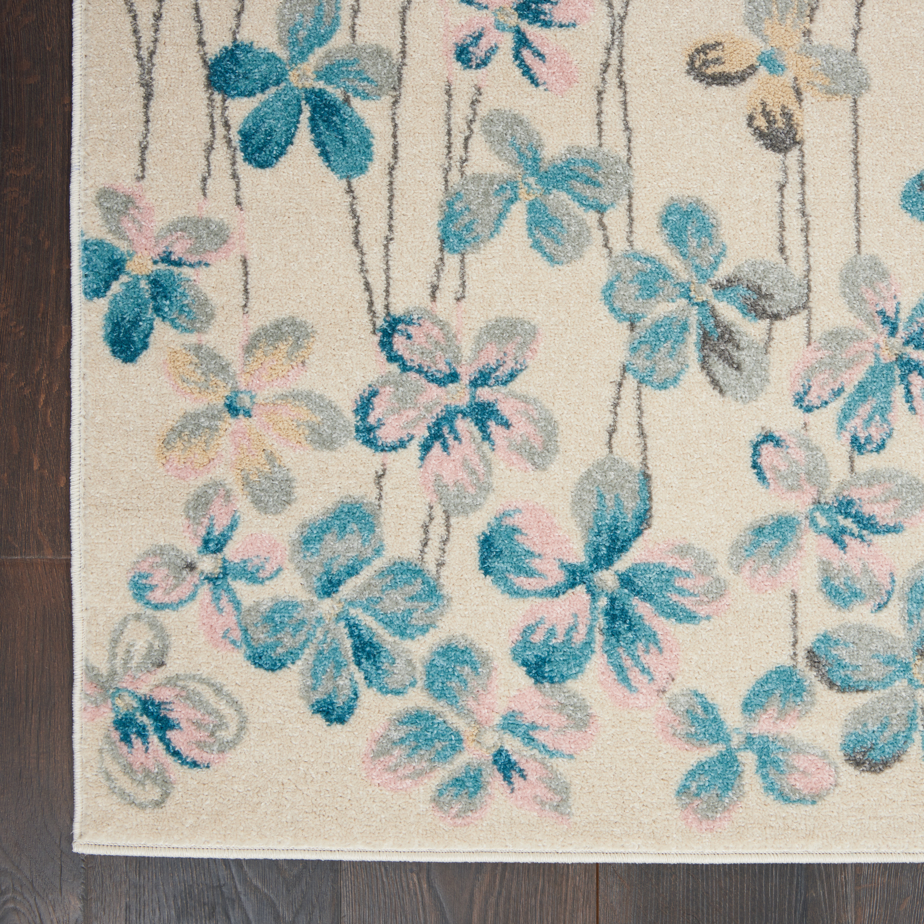 Nourison Tranquil 2' X 4' Ivory Contemporary Indoor Rug