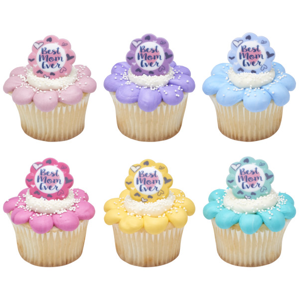Best Mom Ever Cupcake Rings